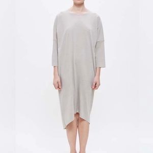 BLACK CRANE Wool Long Bud Dress in Ash Small